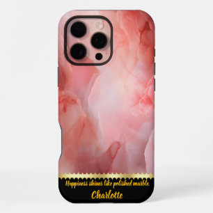 Ein sanfter Tanz mit sanften rosa Marmortexturen iPhone 16 Pro Max Hülle