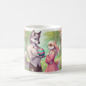 Ein sanftes Geschenk - Wolf & Bunny Ostern Romanti Kaffeetasse (Mittel)