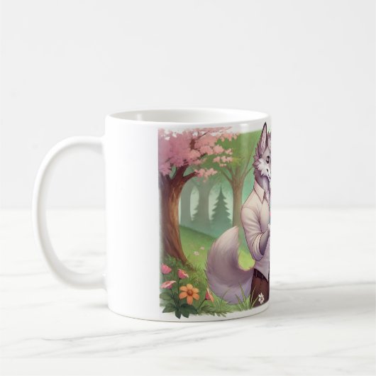 Ein sanftes Geschenk - Wolf & Bunny Ostern Romanti Kaffeetasse (Links)