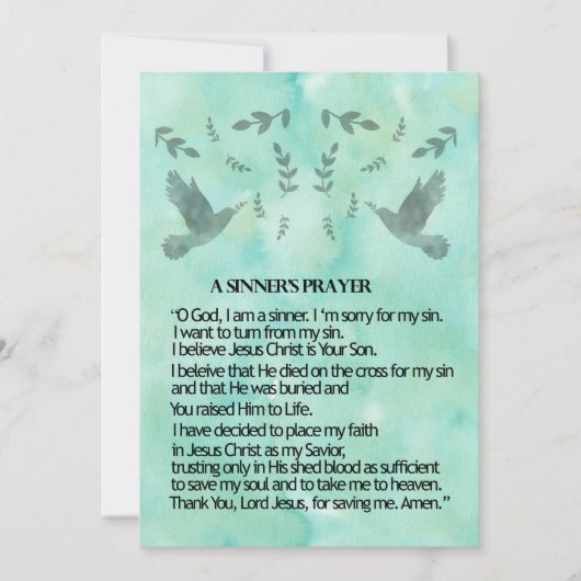 Ein Sängergebet Feiertagskarte (Vorderseite)