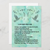 Ein Sängergebet Feiertagskarte (Vorne/Hinten)