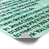 Ein Sängergebet Poster (Ecke)