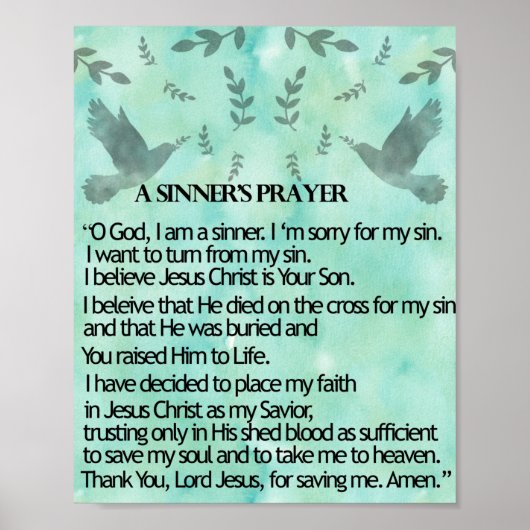 Ein Sängergebet Poster (Vorne)