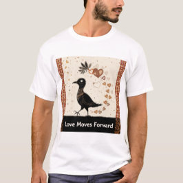 Ein Sankofa-Vogel, der ein Herz in seinem Schnabel T-Shirt