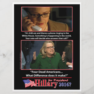Ein sarkastischer Blick auf die Hillary für den Pr Flyer