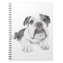 Ein sassy Bulldog Welpe Notizblock