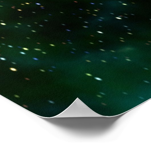 Ein Saturn wie Planet Poster (Ecke)