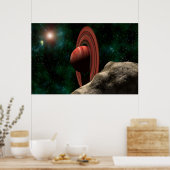 Ein Saturn wie Planet Poster (Küche)