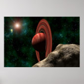 Ein Saturn wie Planet Poster (Vorne)