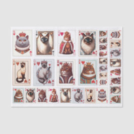 Ein Satz vintage-inspirierter katzen-thematischer  Seidenpapier