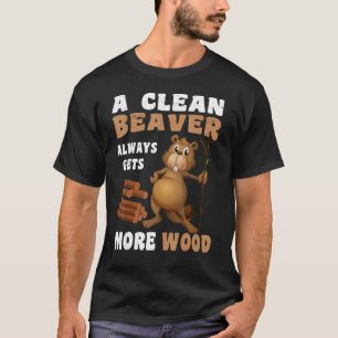 Ein sauberer Biber bekommt immer mehr erwachsenen T-Shirt