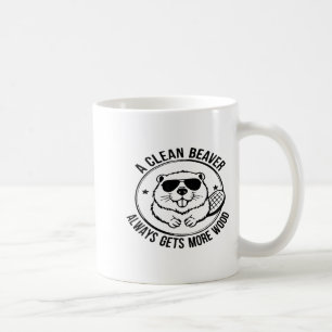 Ein sauberer Biber bekommt immer mehr Holz Erwachs Kaffeetasse