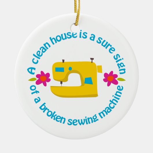 Ein sauberes Haus Keramik Ornament (Vorne)