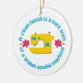 Ein sauberes Haus Keramik Ornament (Links)