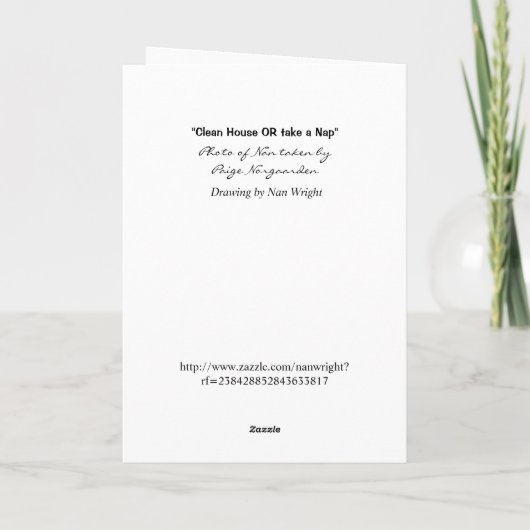 Ein sauberes Haus ODER ein entspannendes Nickerche Karte (Rückseite)