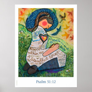 Ein sauberes Herz, Psalm 51:12 Poster