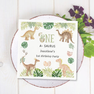 Ein Saurus 1. Geburtstagspapier Napkin Serviette