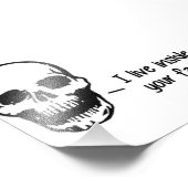 Ein Schädel lebt in deinem Gesicht Fotodruck (Ecke)