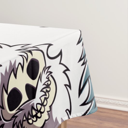 ein Schädel mit Bart in Weihnachtsmann-Hut Tischdecke (Beispiel)