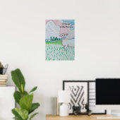 Ein Schaf auf der Weide Poster (Heimbüro)