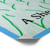 Ein Schaf auf der Weide  Poster (Ecke)