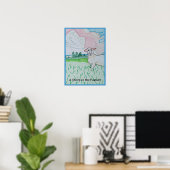 Ein Schaf auf der Weide  Poster (Heimbüro)