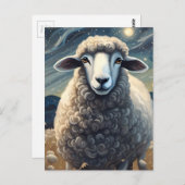 Ein Schaf in der frühen Nacht Postkarte (Vorne/Hinten)