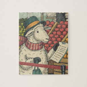 Ein Schaf kauft Vintage ein Puzzle