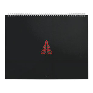 ein Schal in Rot und Beige mit einem Foto einer Fr Kalender