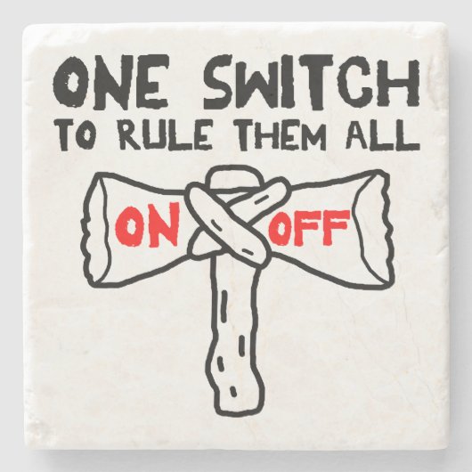 Ein Schalter, um alle zu regulieren Steinuntersetzer (Vorderseite)