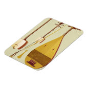 Ein Schamisen, ein Kokyu und ein Biwa, Japanisch,  Magnet (Linke Seite)