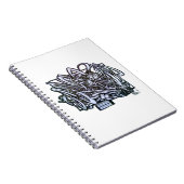 Ein Scharpie-Marker gegen Graffiti-abstrakt Notizblock (Rechte Seite)