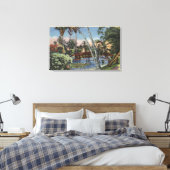 Ein schattiges Retreat im Echo Park Leinwanddruck (Insitu (Schlafzimmer))