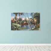 Ein schattiges Retreat im Echo Park Leinwanddruck (Insitu (Holzboden))