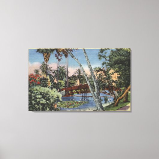 Ein schattiges Retreat im Echo Park Leinwanddruck (Vorderseite)