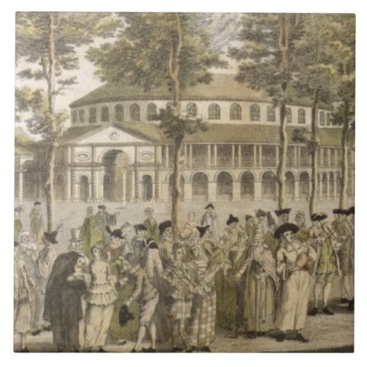 Ein Schauspiel in Ranelagh Gärten, mit dem Rundbau Fliese (Vorderseite)