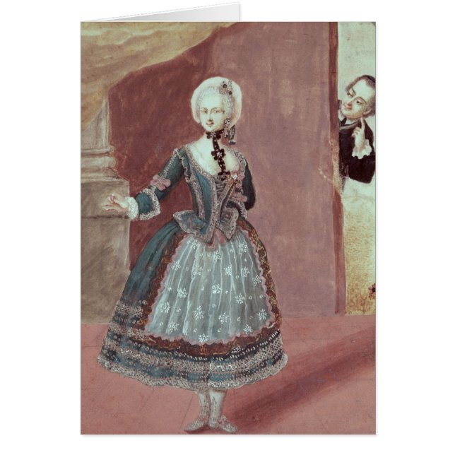 Ein Schauspielerin in der Rolle von Rosine (Vorne)