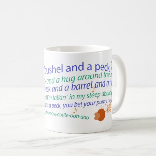 Ein Scheffel und eine Peck-Tasse Kaffeetasse (VorderseiteRechts)