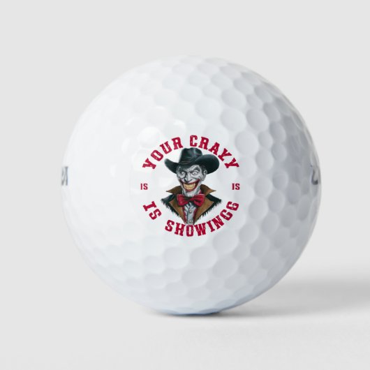 Ein schelender Cowboy Golfball (Vorderseite)