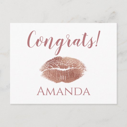 Ein schicker und gürteliger Lippenstift-Glückwunsc Postkarte (Vorderseite)