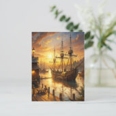 Ein Schiff an den Docks Postkarte (Stehend Vorderseite)