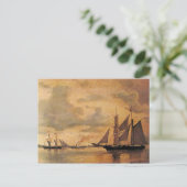 ein Schiff auf See 03 Postkarte (Stehend Vorderseite)