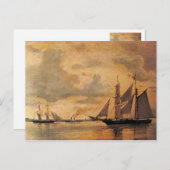 ein Schiff auf See 03 Postkarte (Vorne/Hinten)