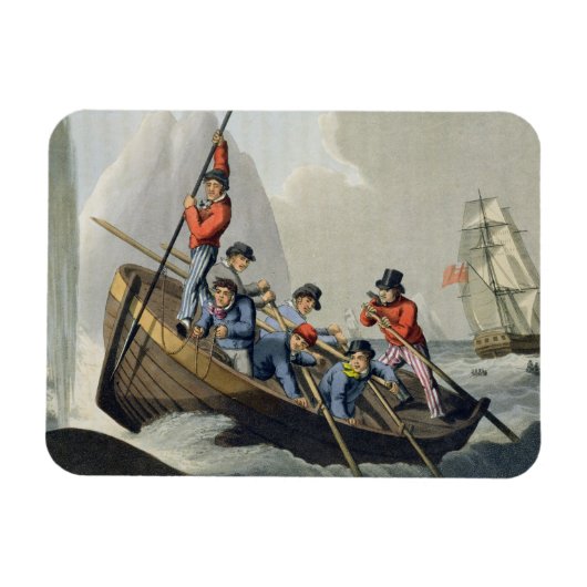 Ein Schiff, das einen Wal angreift und von der Mat Magnet (Horizontal)