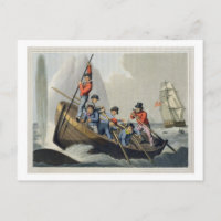 Ein Schiff, das einen Wal angreift und von der Mat