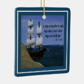 Ein Schiff im Hafen ist eine sichere Inspirationsq Keramikornament (Rechts)