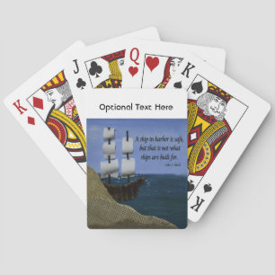 Ein Schiff im Hafen ist eine sichere Inspirationsq Spielkarten