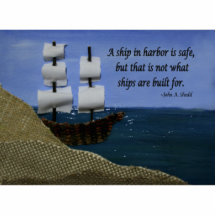 Ein Schiff im Hafen ist sicher