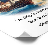 "Ein Schiff im Hafen ist sicher, Poster (Ecke)