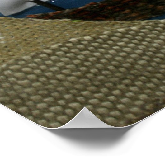 Ein Schiff im Hafen Poster (Ecke)